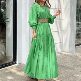 Spring Slim Fit Loose Women'S Polka Dot Print Long Dress