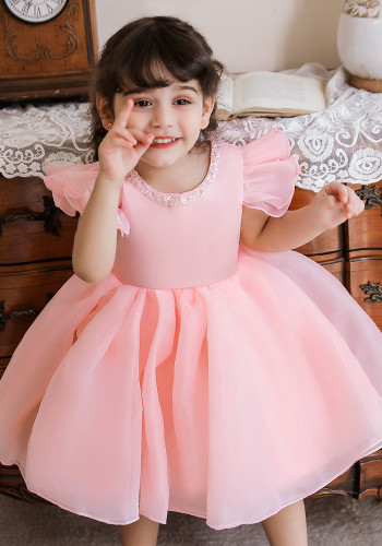Vestido de festa de aniversário de 1º ano para bebê verão menina de flores vestido de princesa vestido de tule moderno para crianças