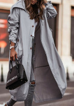 Fall/Winter Chic Style Casual Turndown Collar Maxi Trench Coat