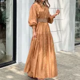Spring Slim Fit Loose Women'S Polka Dot Print Long Dress