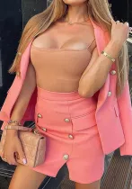 Autumn And Winter Women'S Fashion Long-Sleeve Blazer And Skirts Two-Piece Suit Set