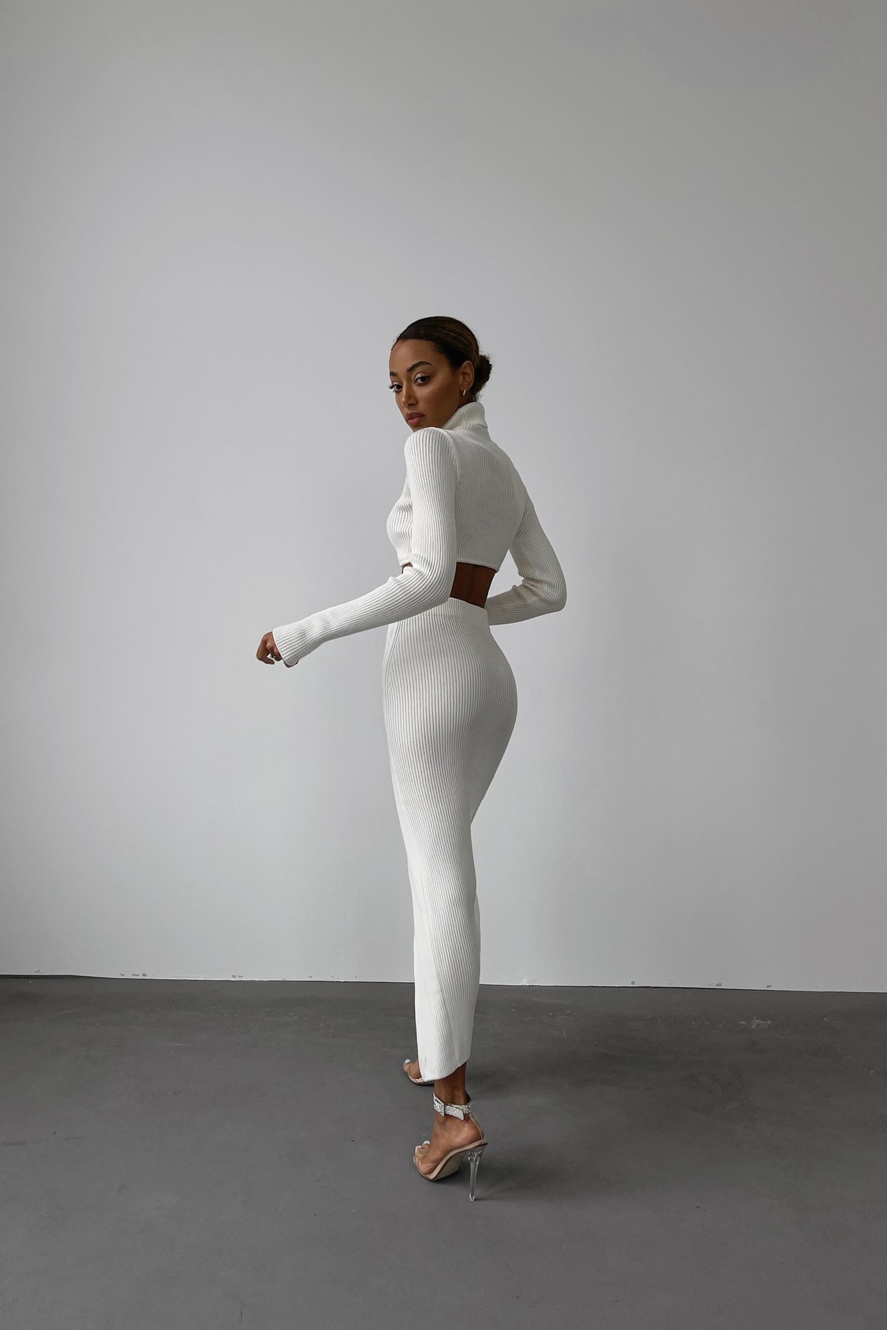 Fall Winter Plus Size Women's Fashion Set High Stretch Ribbed Long Sleeve  Two Piece - The Little Connection