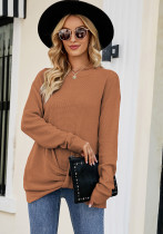 Damen-Pullover mit festem Knoten und Rundhalsausschnitt