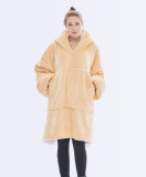 Flannel loungewear warm hooded nightgown