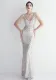 Long Sequins Plus Size Costume Formal Party Evening Dress