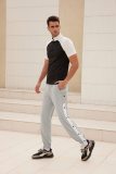 Men's Breasted Pants Loose Bungee Sports Pants Full Buckle Casual Long Pants Basketball Training Button Pants
