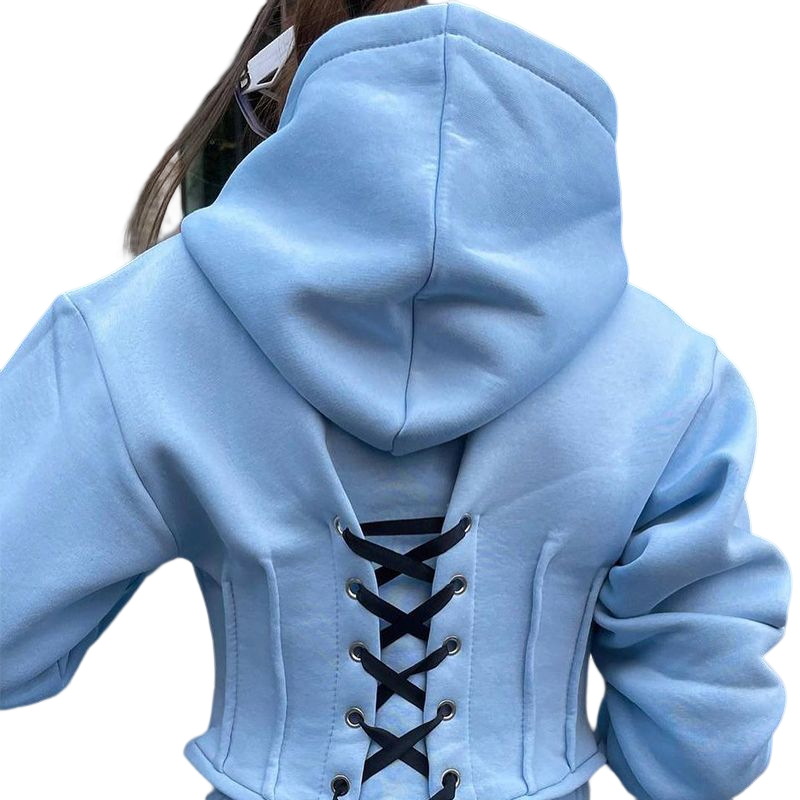 Women Fall Winter Pleated Casual Hoodies Two Piece - The Little Connection
