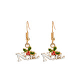 Jewelry Simple Multi-Color Bulb Candy Set Earrings Christmas Tree Snowman Festive Earrings