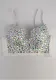 Adulhand-stitched  diamond Strapless nightclub performance sequins belly dance sling top