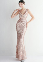 Chic Elegant Sequins Orientation Flower Party Mermaid Prom Dress Long Formal Party Slim Fit Evening Dress