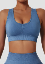 Sujetador de Yoga sin costuras para mujer, sujetador deportivo de secado rápido para exteriores, camiseta sin mangas para correr y Fitness
