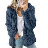 Women's Hooded Woolen Autumn/Winter Top Jacket