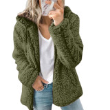 Women's Hooded Woolen Autumn/Winter Top Jacket