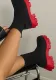 Women Casual Fall/Winter Stretch Socks Short Boots