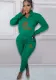 Women Casual Letter Print Fleece Zip Long Sleeve Top and Pant Two Piece