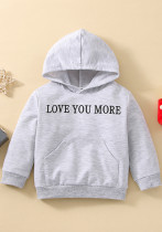 Boys Hooded Hoodies Spring Autumn Children's Autumn Clothes Baby Grey Tops Long Sleeves Children's Clothing