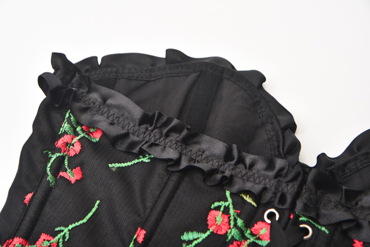 Vintage Lace-Up Floral Tapestry Boned Corset