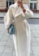 Women Vintage Balloon Sleeve Turndown Collar Wool Jacket