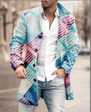 Fall/Winter Men's Wool Stand Collar Maxi Casual Coat