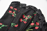 women sexy floral lace-up vintage corset