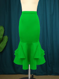 Fall High Waist Comfort Skirt Career Slim Fit Fishtail Bustskirt