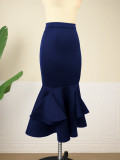 Fall High Waist Comfort Skirt Career Slim Fit Fishtail Bustskirt