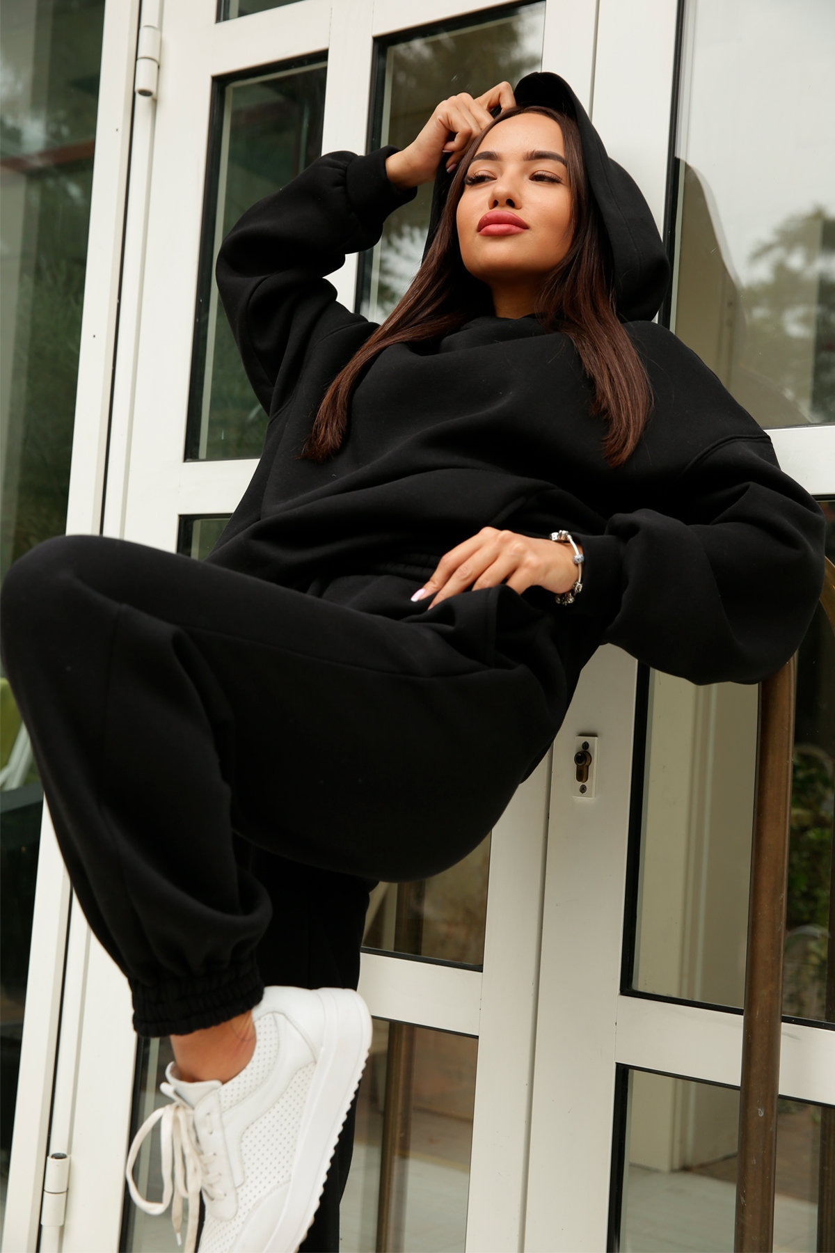 Women Fall Winter Pleated Casual Hoodies Two Piece - The Little Connection