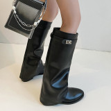 Women autumn and winter black boots