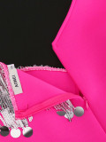 Falda de vestido de cintura alta con un hombro sexy de otoño para mujer