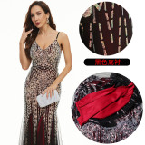 Women Sequin Sleeveless Dress Evening Dress