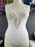 Autumn And Winter Women'S Straps Lace Patchwork Sexy One-Piece Bodysuit Female Sexy Basic Top
