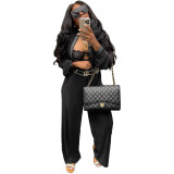 Women Casual Oversized Top and Pant Two Piece Without Belt