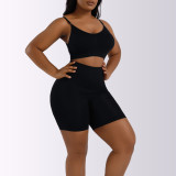 Seamless Camisole Sports Bra Tummy Control Butt Lift Shaper Shapewear Pants Two Piece Set
