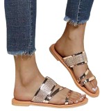Plus Size Women Summer Rhinestone Slippers