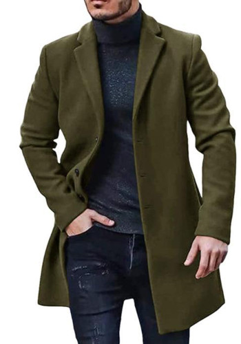 casaco de lã masculino trench coat