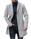 men's woolen coat trench coat