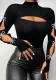 Women's Fashion Off Shoulder Beaded Long Sleeve Top