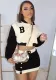 Long Sleeve Baseball Jacket Sports Casual Skirt Two-Piece Fashion Suit