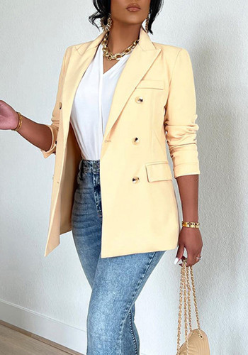 Kadın Katı Düğme Blazer