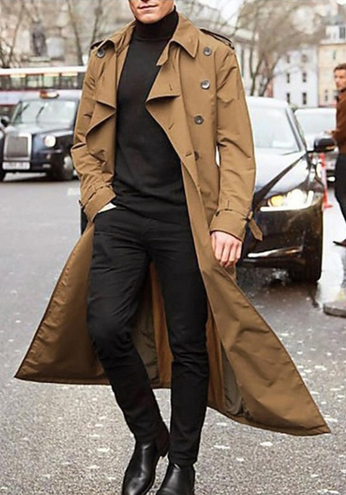 Wholesale Men's Trench Coat Long Fashion Trench Coat Global Lover