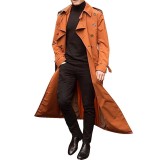 Men's Trench Coat Long Fashion Trench Coat
