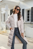 Winter Hooded Women'S Cotton Down Coat Women Long Slim Fit Cotton Padded Jacket Warm Women'S Coat