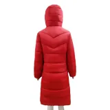 Winter Hooded Women'S Cotton Down Coat Women Long Slim Fit Cotton Padded Jacket Warm Women'S Coat