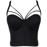 Sexy Camisole Women'S Fitted Bra Sexy Underwire Low Back Wrapped Chest Basics Top