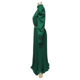 Осенний женский топ с пышными рукавами и плиссированная юбка с оборками из двух частей