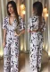Women's Half-Sleeve V Neck Jumpsuit Relaxed Casual Jumpsuit