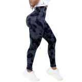 Pantalones de yoga casuales con estampado casero para mujer