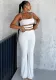 Women Solid Color Cutout Camisole And Pants Two Piece Set