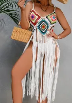 Women Sexy Fringe Beach Midi Dress
