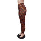 Pantalones de yoga casuales con estampado casero para mujer